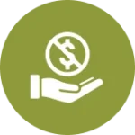 Dollar symbol in hand icon