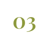 Green circle with number three inside